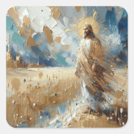 あなたのハートを困らせるな – Jesus Series Art スクエアシール