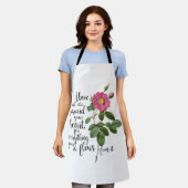 あなたのハートを守る – ヴィンテージバラ、箴言4:23 エプロン (着用した状態)