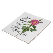 あなたのハートを守る – ヴィンテージバラ、箴言4:23 タイル (側面)