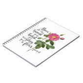 あなたのハートを守る – ヴィンテージバラ、箴言4:23 ノートブック (左側)