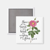 あなたのハートを守る – ヴィンテージバラ、箴言4:23 マグネット (正面/裏面)