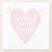 あなたのハートを後を追って下さい ガラスコースター (裏面)