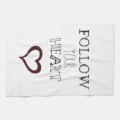 あなたのハートを後を追って下さい キッチンタオル (横)