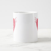 あなたのハートを後を追って下さい ジャンボコーヒーマグカップ (正面)