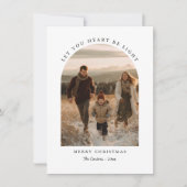 あなたのハートを軽いクリスマスのアーチ写真にする シーズンカード (正面)