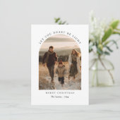 あなたのハートを軽いクリスマスのアーチ写真にする シーズンカード (スタンド正面)