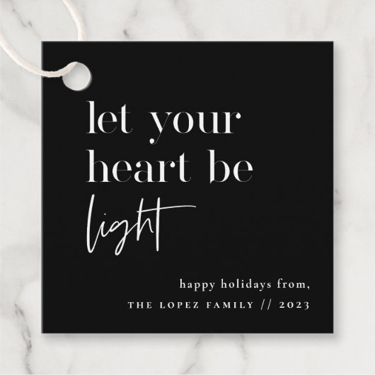 あなたのハートを軽い休日にする フェイバータグ (正面)