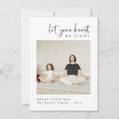 あなたのハートを軽く平和な家族の写真にする シーズンカード (正面)