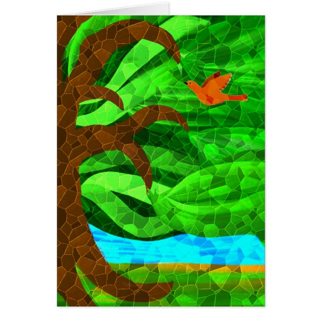 あなたのハートカードの緑の木を保って下さい (正面)