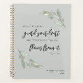 あなたのハートキリスト教聖書聖句の緑を守る プランナー手帳 (正面)