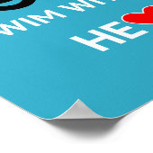 あなたのハートスポーツと一緒に泳やる気を起こさせるぐ ポスター (角)