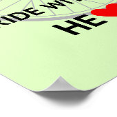 あなたのハートスポーツ引用文グリーンで乗る ポスター (角)