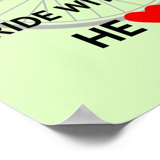 あなたのハートスポーツ引用文グリーンで乗る ポスター (角)