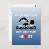 あなたのハートハガキと一緒に泳感動的ぐ ポストカード (正面/裏面)