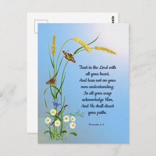 あなたのハートポスターで主を信頼しなさい ポストカード (正面/裏面)