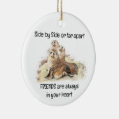 あなたのハート引用文の友人シール動物のユーモア セラミックオーナメント (右)