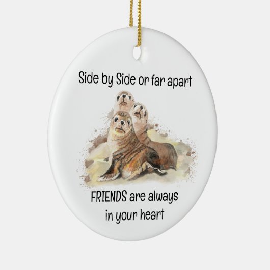 あなたのハート引用文の友人シール動物のユーモア セラミックオーナメント (右)