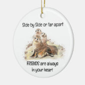 あなたのハート引用文の友人シール動物のユーモア セラミックオーナメント (左)