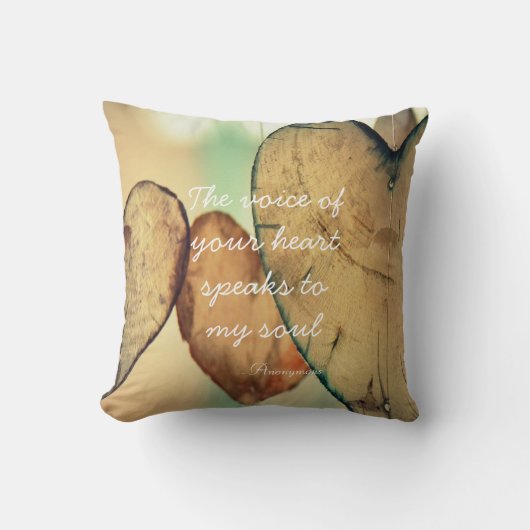 あなたのハート引用文の声 クッション (正面)
