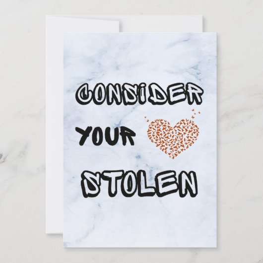 あなたのハート盗まれたバレンタインデーのカードを考える シーズンカード (正面)