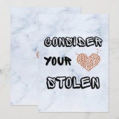 あなたのハート盗まれたバレンタインデーのカードを考える シーズンカード (正面/裏面)