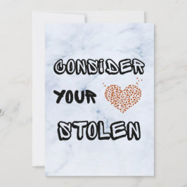 あなたのハート盗まれたバレンタインデーのカードを考える シーズンカード