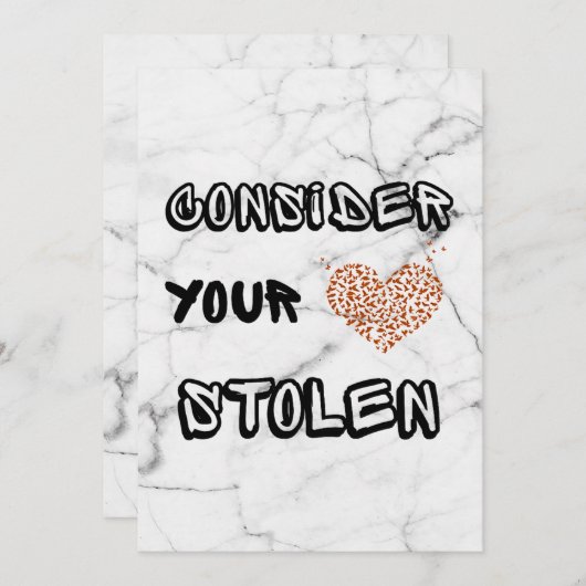 あなたのハート盗まれたバレンタインデーのカードを考える シーズンカード (正面/裏面)