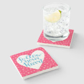 あなたのハート3を後を追って下さい ストーンコースター (横)