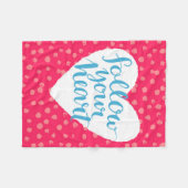 あなたのハート3を後を追って下さい フリースブランケット (正面(横))