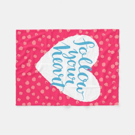 あなたのハート3を後を追って下さい フリースブランケット (正面(横))