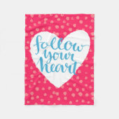 あなたのハート3を後を追って下さい フリースブランケット (正面)