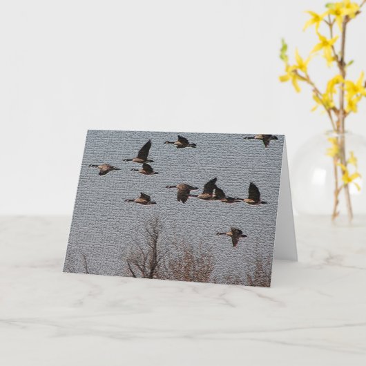 あなたのハート-ガチョウ--を後を追って下さい カード (黄色い花)