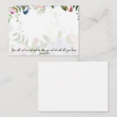 あなたのハート、ピンクと青のフローラで私を求める ノートカード (正面/裏面)