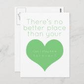 あなたのハート（緑）より良い場所はない ポストカード (正面/裏面)