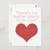 あなたのハート（赤）より良い場所はない ポストカード (正面/裏面)