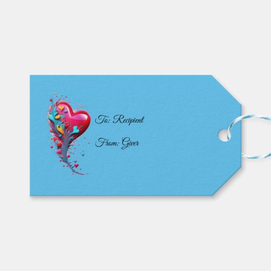 あなたのハートIIで彼女に届く ギフトタグ (正面(横))