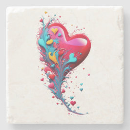 あなたのハートIIで彼女に届く ストーンコースター