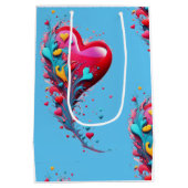 あなたのハートIIで彼女に届く ミディアムペーパーバッグ (裏面)