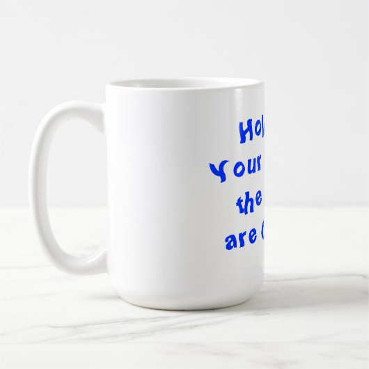 あなたのバスケを保持するユーモラスなバスケットボール15 oz.マグ コーヒーマグカップ (左)