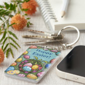 あなたのバスケットを喜びイースターアクリルのキーチェーンで満たす キーホルダー (正面右)