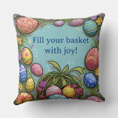 あなたのバスケットを喜びイースター装飾用クッションで満たす クッション (裏面)