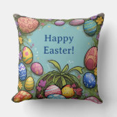 あなたのバスケットを喜びイースター装飾用クッションで満たす クッション (正面)