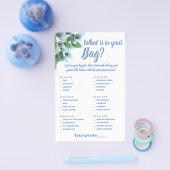 あなたのバッグの中身は？シャワーゲームカード ユーカリ チラシ (シングル)