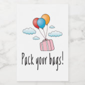 あなたのバッグをパックし、休暇に行こう フードラベル (シングルラベル)