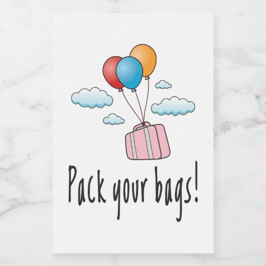あなたのバッグをパックし、休暇に行こう フードラベル (シングルラベル)