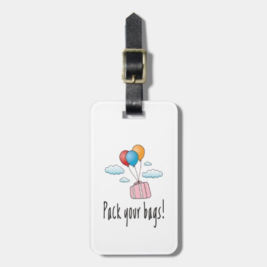あなたのバッグをパックし、休暇に行こう ラゲッジタグ (正面縦)