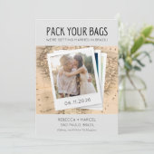 あなたのバッグをパックするブラジル写真行き先結婚式 セーブザデート (スタンド正面)