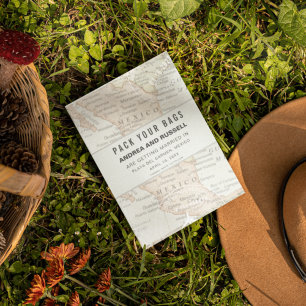 あなたのバッグをパックMexicoマップ宛先ウェディング2 セーブザデート