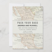 あなたのバッグをパックMexicoマップ宛先ウェディング セーブザデート (正面)