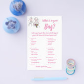 あなたのバッグシャワーゲームカードピンクラブ チラシ (シングル)